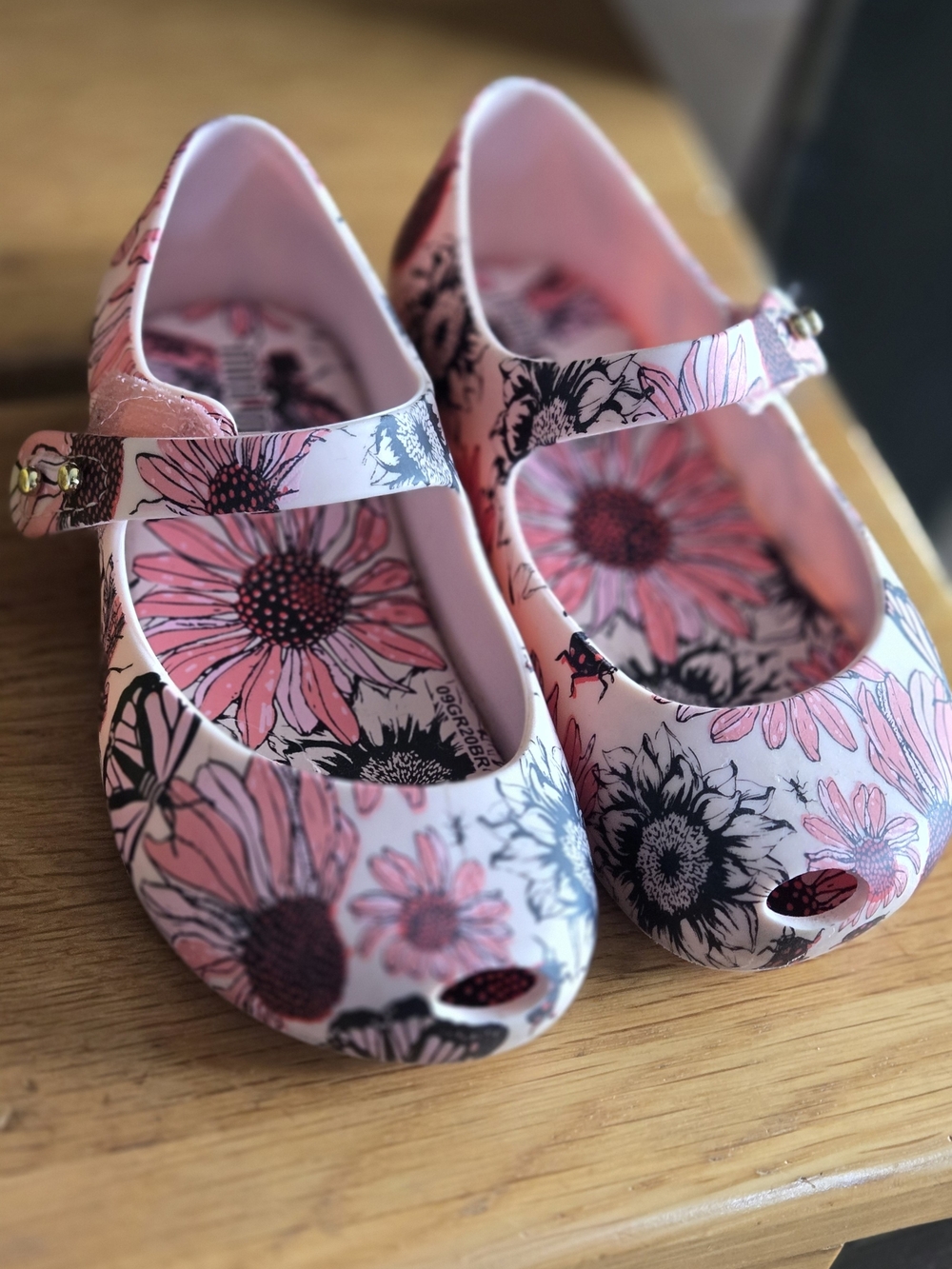 Mini Melissa Pink Floral Mary Jane Sandals